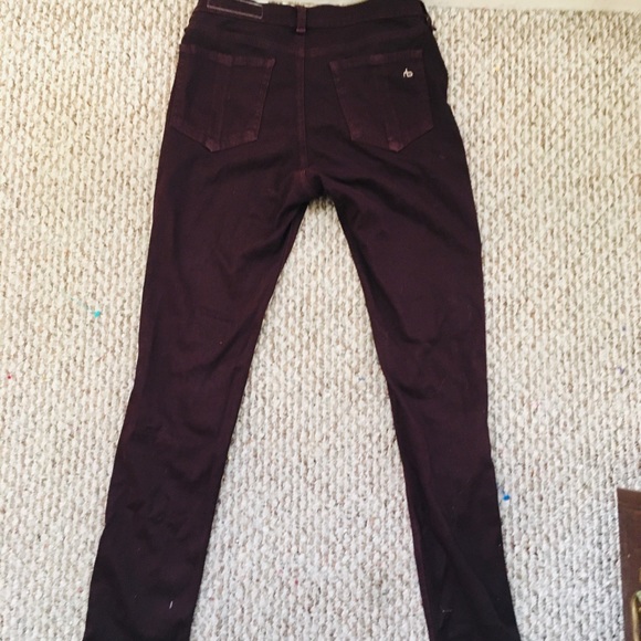 Rag & Bone Burgandy Skinny Jeans 27 - Picture 3 of 3